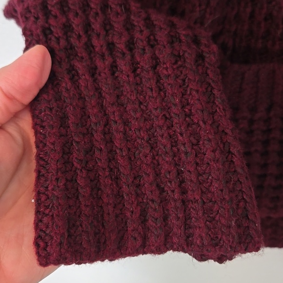 Ana | Burgundy Cropped Button Down Cardigan Sweater Size Small - Picture 5 of 9